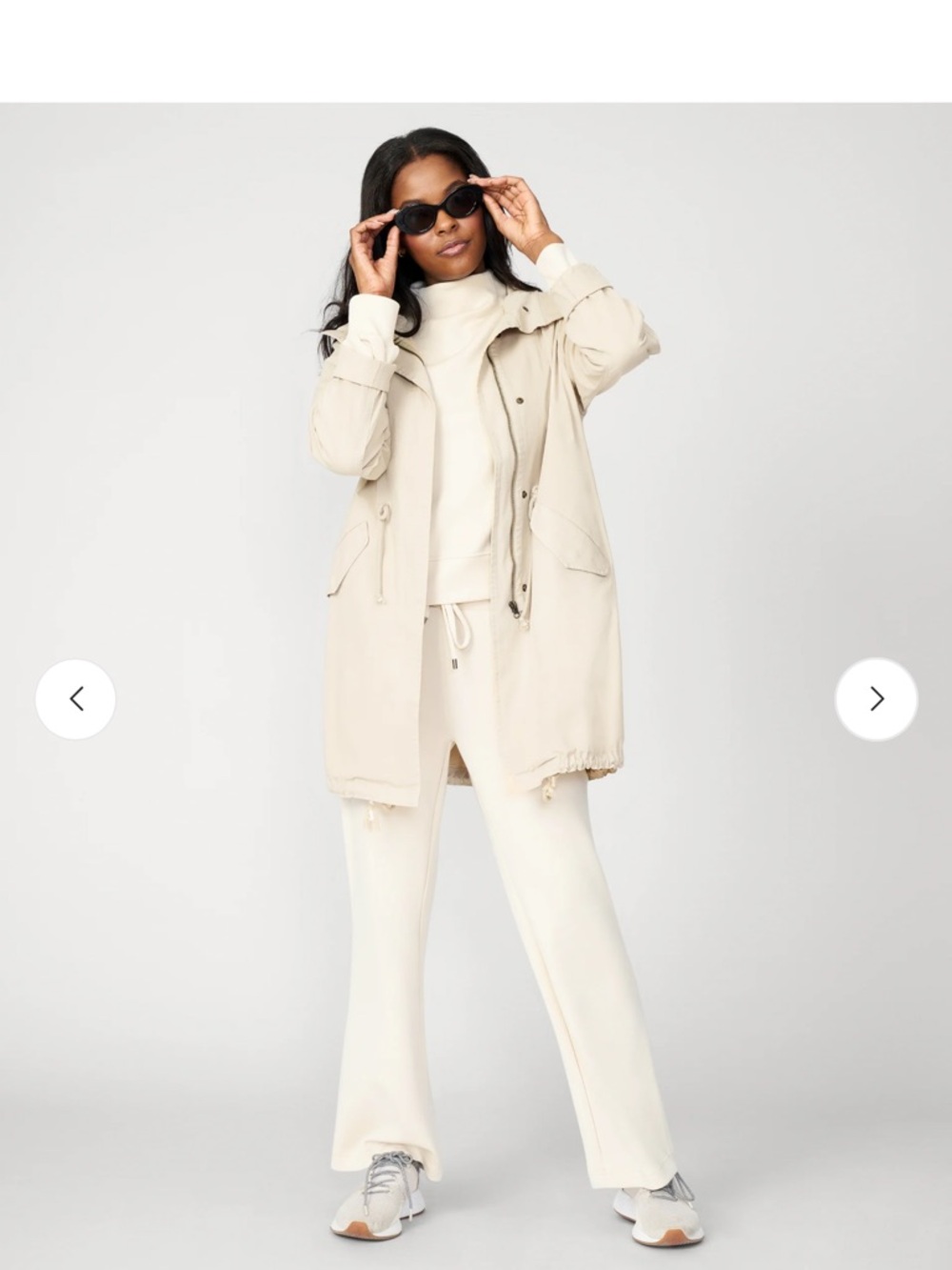 Cable & Gauge Cream Lounge Jumpsuit Set - Picture 2 of 10